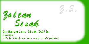 zoltan sisak business card