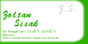 zoltan sisak business card